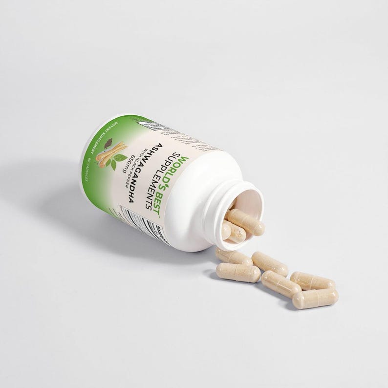Ashwagandha Capsules: Organic Black Pepper, Adaptogenic Herbal Supplement image 4