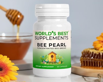 Bee Pearl Concentrated Bee Bread | 30 Capsules | 30 Servings | World's Best Supplements