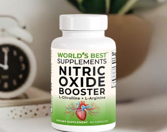 Nitric Oxide Booster 400mg | 60 Capsules | 30 Servings | World's Best Supplements