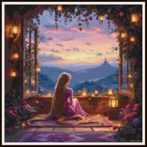 Rapunzel Counted Cross Stitch Pattern Chart PDF