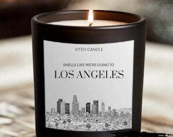 Los Angeles Gift Candle Surprise Vacation Destination Reveal California LA Gift
