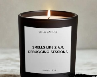 Software Developer Programmer Gift Custom Candle Funny Handmade Candle for Computer Science Coder Nerd Software Engineer STEM tech guy