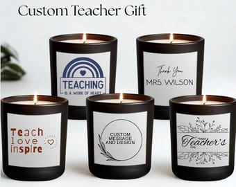 Teacher Appreciation Gift, Staff Appreciation, Teacher Thank you, Candle Favor Wholesale Discount, School Gift, End of the Year Teacher Gift