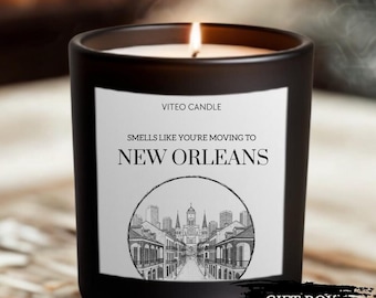 Moving to New Orleans Louisiana Candle Housewarming Moving Away Gift for Friend Gift Louisiana Moving Souvenir Gift