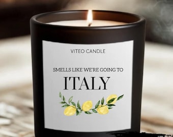 Italy Lemon Candle Home Decor Moving Gift Italia Italy Surprise Trip Announcement Italian Vacation Gift Naples Travel To Italy Trip Reveal