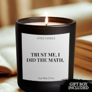 Mathematician Gift for Engineer Gift Mathematician Candle Math professor  Math Student University Data Science Nerd Physics Student Gift Box