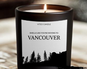 Moving to Vancouver Gift Candle Canada Moving Gift for Friend Farewell Gift Vancouver Souvenir Gift