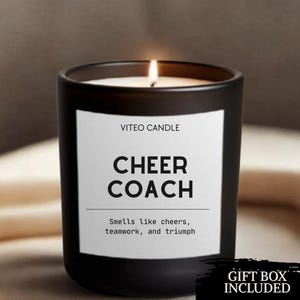 Cheer Coach Gift Candle Cheerleading Coach Cheer Team Captain Gift Box Included Appreciation Thank You Gift for Cheer Coach Dance Coach Gift