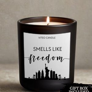 4th of July Independence Day Gift Patriotic Home Decor Veteran Gift Military Veterans Day Candle Service Member Armed Forces Hero Freedom