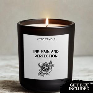 Tattoo Lover Gift She&#39;s Getting Another Tattoo Custom Candle Funny Unique Handmade Personalized For Tattoo Artist Birthday Present Gift Box