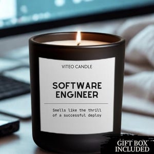 Software Engineer Programmer Gift Custom Candle Funny Handmade Candle for Computer Science Coder Nerd Software Engineer STEM tech guy