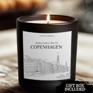 Copenhagen Denmark Trip Candle Home Decor Surprise Trip Announcement Denmark Vacation Gift Travel To Copenhagen Trip Reveal Gift