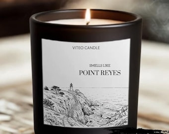 Point Reyes California Candle Art Print Travel Gift Home Decor Vacation Souvenir Trip