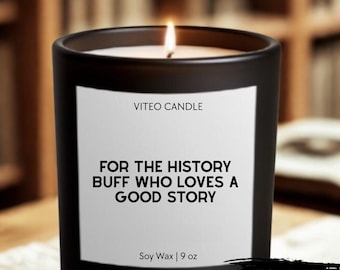 History Buff Gift Thoughtful Candle for Trivia Enthusiasts Unique Gift for History Lovers and Knowledge Seekers Historian History Professor