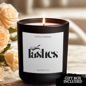 Lash Technician Gift Candle Quirky Beauty Candle Unique Lash Tech Lash Lover Candle for Lash Artists Perfect Beauty Fan Gift Box Included