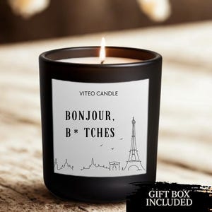 Die Pariser Französische Sojakerze Pariser Cafe Frankreich unter dem Motto Paris Bookish Candles Literarische Kerzen République française Bonjour Geschenk