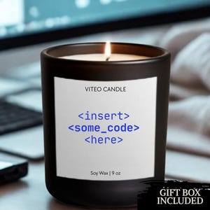 Programmer Gift Custom Candle Funny Unique Handmade Candle for Computer Science Video Game Coder Nerd Software Engineer STEM Tech Gift Box