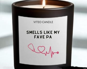 PA Gift Physician Assistant Gift PA Custom Candle Present Doctor Funny Unique Handmade Present For Medical Students PA-C Gift Box Included