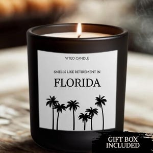 Moving To Florida Gift Candle Housewarming Gift for Friend Family Gift Florida Souvenir Gift for Retirement Move
