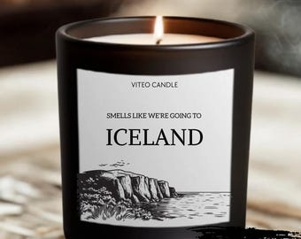 Iceland Candle Home Decor Going to Iceland Surprise Trip Announcement Reykjavik Vacation Gift Travel To Iceland Trip Reveal Gift Box