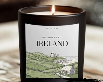 Ireland Surprise Trip Candle Smells Like a Trip to Ireland Gift Home Decor Dublin Vacation Souvenir Trip