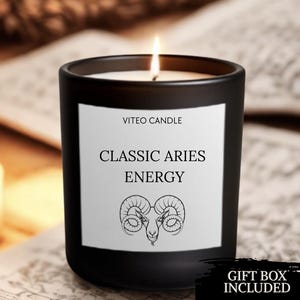 Aries Gift Aries Horoscope Custom Candle March April Birthday Astrology Spiritual For Her Party Care Package Friend Sign Keepsake Gift Box