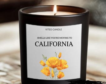 Moving to California Gift Candle Los Angeles Moving Gift for Friend Farewell Gift San Diego Souvenir Gift