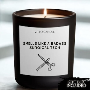 Surgical Technician Gift Funny Unique Favorite Surgical Tech Custom Candle Handmade For Tech Personalized Surgical Staff Medical Gift Box
