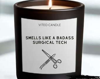 Surgical Technician Gift Funny Unique Favorite Surgical Tech Custom Candle Handmade For Tech Personalized Surgical Staff Medical Gift Box