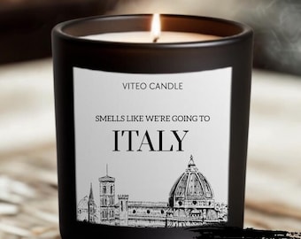 Italy Candle Home decor Moving Gift Italia Italy Surprise Trip Announcement Italian Vacation Gift Rome Travel To Italy Trip Reveal Gift Box