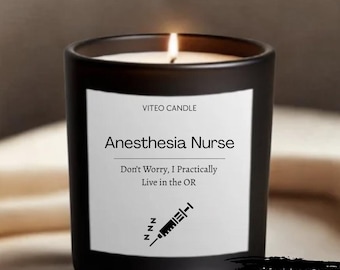 Anesthesia Nurse Gift for Anesthesiologist Nurse Gift Nursing Student Funny Candle Graduation Gift Unique Gift For OR