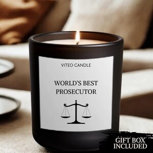 Prosecutor Gift Candle Birthday Gift for Prosecutor Appreciation Thank your Gift for Prosecutor
