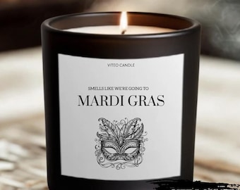 Mardi Gras New Orleans Trip Candle Home Decor Carnival New Orleans Surprise Trip Announcement Vacation Gift Travel to NOLA