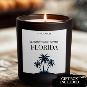 Missing Florida Gift Candle Housewarming Gift for Friend Family Gift Florida Souvenir Gift for Farewell Friend Moving Away