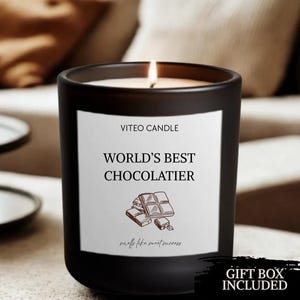 Chocolatier Gift Candle for Chocolatier Thank You Gift for Chef Chocolatier Gift for Chocolate Maker Gift for Candy Maker