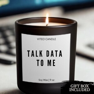 Data Science Gift STEM Researcher Gift Custom Candle Funny Unique Handmade Candle for Computer Science Coder Nerd Scientist Gift Programmer