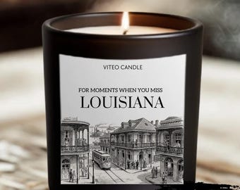 Louisiana Candle Housewarming Moving Away Gift for Friend Farewell Gift Louisiana Moving Souvenir Gift