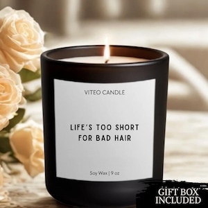 Hair Stylist Esthetician Beauty School Cosmetology Lash Tech Gifts for New Cosmetologist Graduate Custom Candle Gift for Hair Stylist Gift