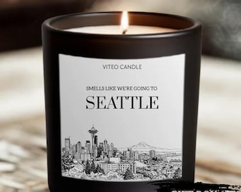 Seattle Candle Decoration Reveal Travel Souvenir For Family Vacation