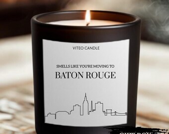 Moving To Baton Rouge Louisiana Candle Housewarming Moving Away Gift for Friend Gift Louisiana Moving Souvenir Gift