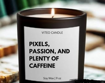 Graphic Designer Gift Website Designer Custom Candle Funny Unique Handmade Personalized Care Package New Decorator Decor Gift Box included