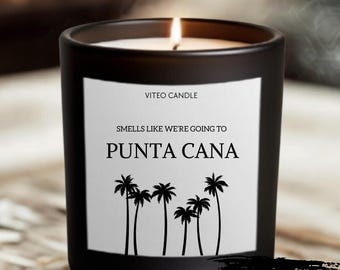 Punta Cana Dominican Republic Trip Candle Home Decor Gift Punta Cana Surprise Trip Announcement Vacation Gift Punta Cana Travel