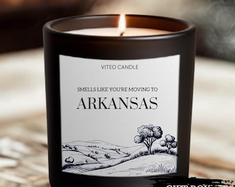 Moving to Arkansas Gift Candle Housewarming Moving Gift for Friend Farewell Gift Arkansas Moving Souvenir Gift for Arkansas