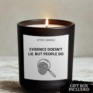 Forensics Gift Detective Candle Detective Gift Idea Investigator Gift Law Enforcement Candle Detective Office Decor Crime Scene Gift