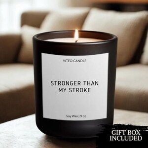 Stroke Survivor Gift Candle for a Speedy Recovery For Family or Friend