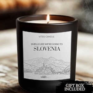 Slovenia Trip Ljubljana Trip Candle Home Decor Gift Slovenia Surprise Trip Announcement Vacation Gift Slovenia Travel Bild 1