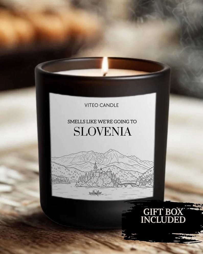 Slovenia Trip Ljubljana Trip Candle Home Decor Gift Slovenia Surprise Trip Announcement Vacation Gift Slovenia Travel Bild 1