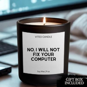 IT Programmer Gift Custom Candle Funny Unique Handmade Candle for Computer Science Coder Nerd Software Engineer STEM Techie Gift Box