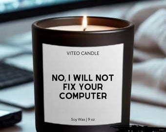 IT Programmer Gift Custom Candle Funny Unique Handmade Candle for Computer Science Coder Nerd Software Engineer STEM Techie Gift Box