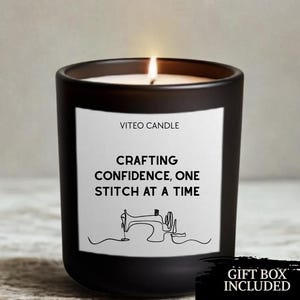Tailor Gift Sewing Gift Custom Candle Personalized Funny Unique Present Handmade For Sewers Seamstress Crafting For Women Gift Box Included